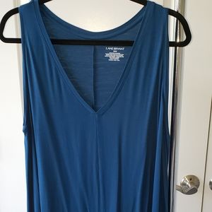 Lane Bryant dark teal swing shirt vee neck